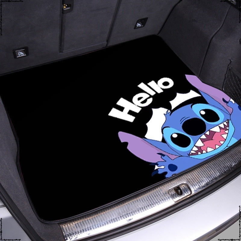 Cartoon car trunk pad Lynk 06 Suiteng Elantra Civic Qashqai tail box pad Accord car pole krypton