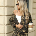 European and american cross-border e-commerce women's fashion: new washed leopard print denim jacket/outerwear for  and independent websites