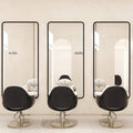 Influencer-approved hair salon mirror - barber shop styling mirror - minimalist, drill-free wall mount - professional salon mirror