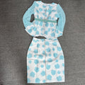 Export supply african plus size women's tops and skirts suitfashionprinting professional style grids formal wear special price