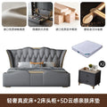Genuine leather bed italianaccessible luxury master bedroom 1.8m double bed 1.5mcasual 2m leather soft-packed storage bed