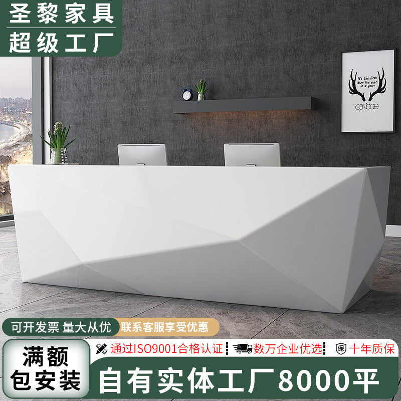 Front desk fashioncasual modern welcome creative cashier counter consultation counter paint 1.7m