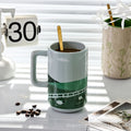 Nordic high-style ceramic cute cartoon creative painted mug - minimalist coffee cup with textured finish for modern home decor