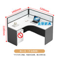 Saint li office desk and chair set - employee computer desk with partition, workstation for finance staff