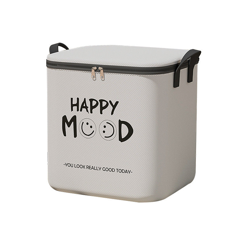 New gray smiley face storage bag, clothes quilt, moisture-proof and mildew-proof moving packing bag, clothes sorting box, storage bag.