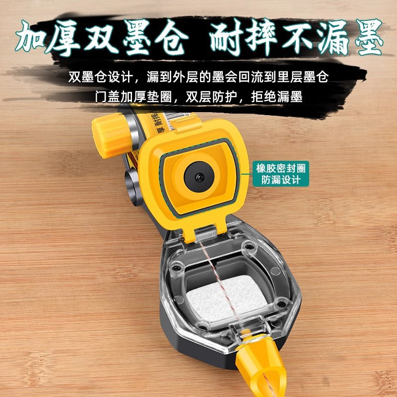 Ink fountain construction site line laying special drop-resistant plastic ink fountain line construction site line marker manual automatic wooden bucket line drawing worker