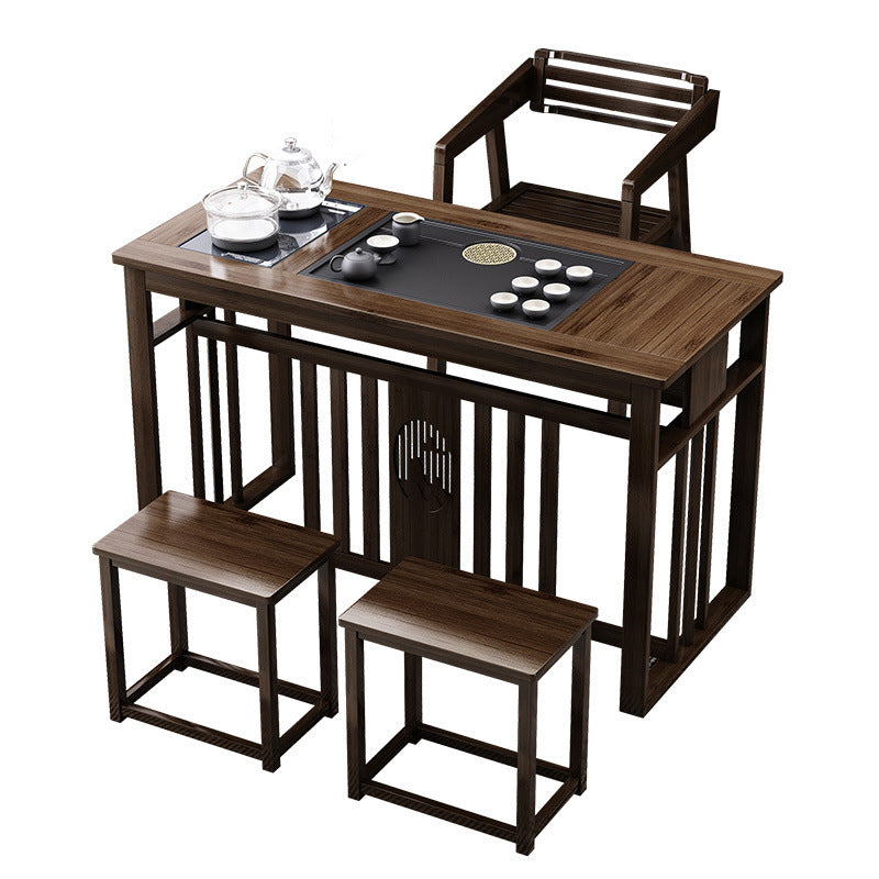 Balcony tea table and chair combination New Chinese-style office household small apartment Kung Fu tea table Boiling water integrated tea making table