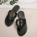 New arrival spot flip-flops  cross-border exclusive women's sandals hardware buckle summer flat shoes sandals