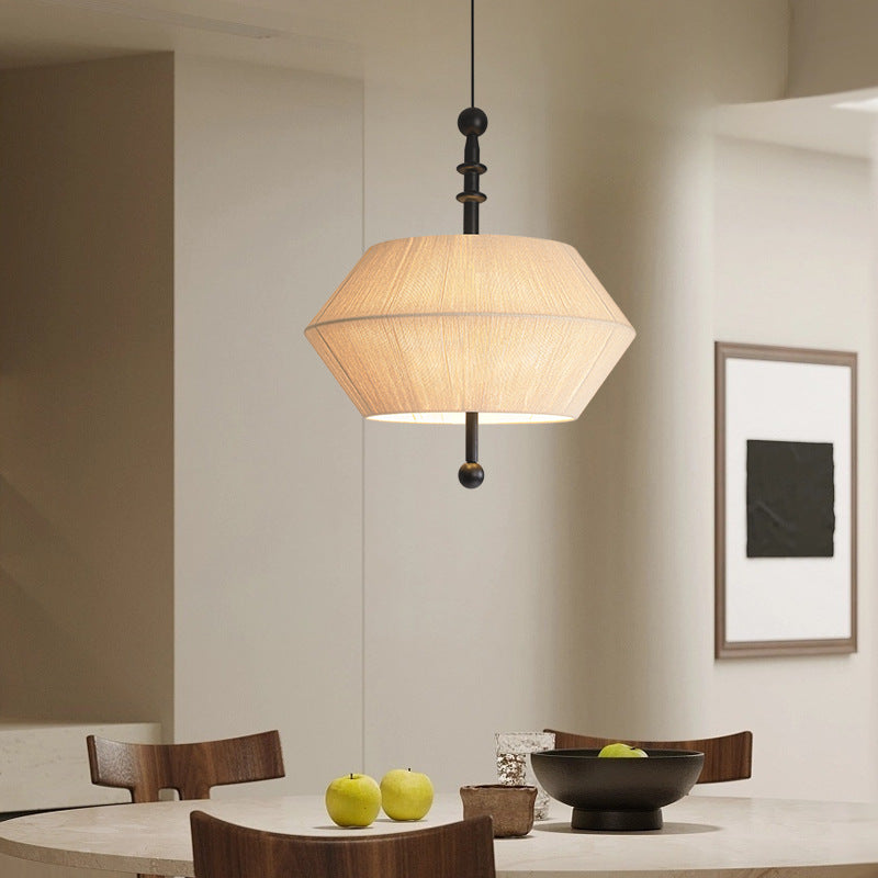 Huiyuan Restaurant Chandelier Japanese New Weave Cotton Thread Wabi Sandy Wind Homestay Dining Table Bar Restaurant Lighting E