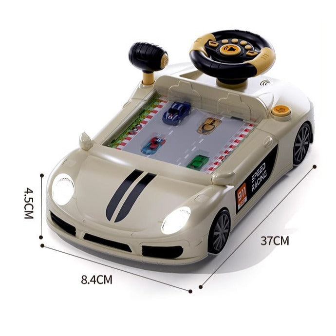 Multi-functional steering wheel driving toy for kids - adventure game console, educational early learning, story-based racing, cross-border e-commerce