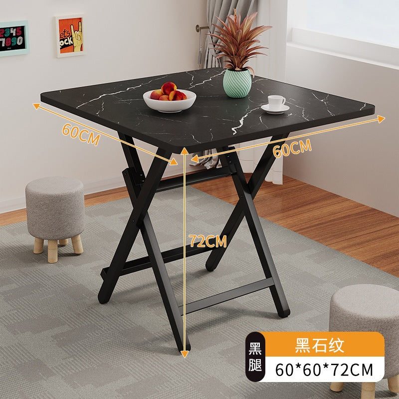 Simple foldable small square dining table for home study rental house dormitory small apartment portable dining table casual