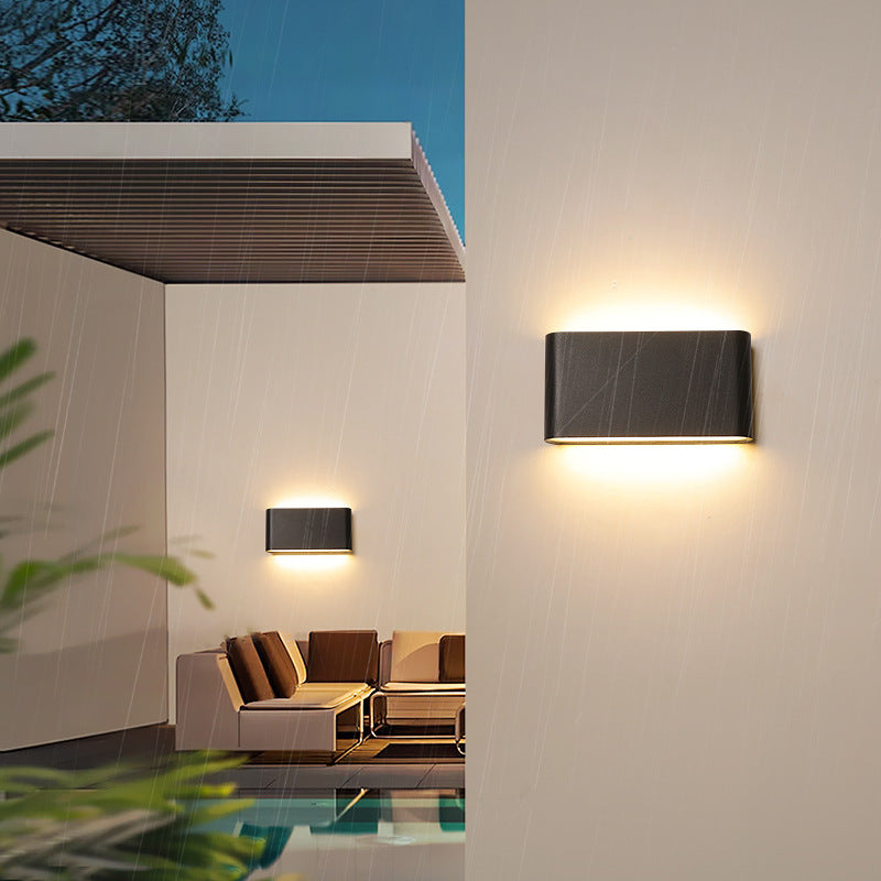Ultra-thin outdoor waterproof wall light led household exterior wall courtyard aisle corridor light villa courtyard landscape decorative light