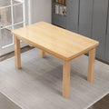 Solid wood dining table for home, small apartment, minimalist modern rectangular table, dining table for commercial restaurants and cafes