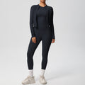 Ready-to-ship cross-border double-sided brushed microfiber seamless, breathable, and skin-friendly three-piece activewear set for women, perfect for running, fitness, and yoga