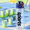 Simple, large-capacity dual-drink straw plastic cup - perfect for sports, fitness, students, outdoor activities, and on-the-go use