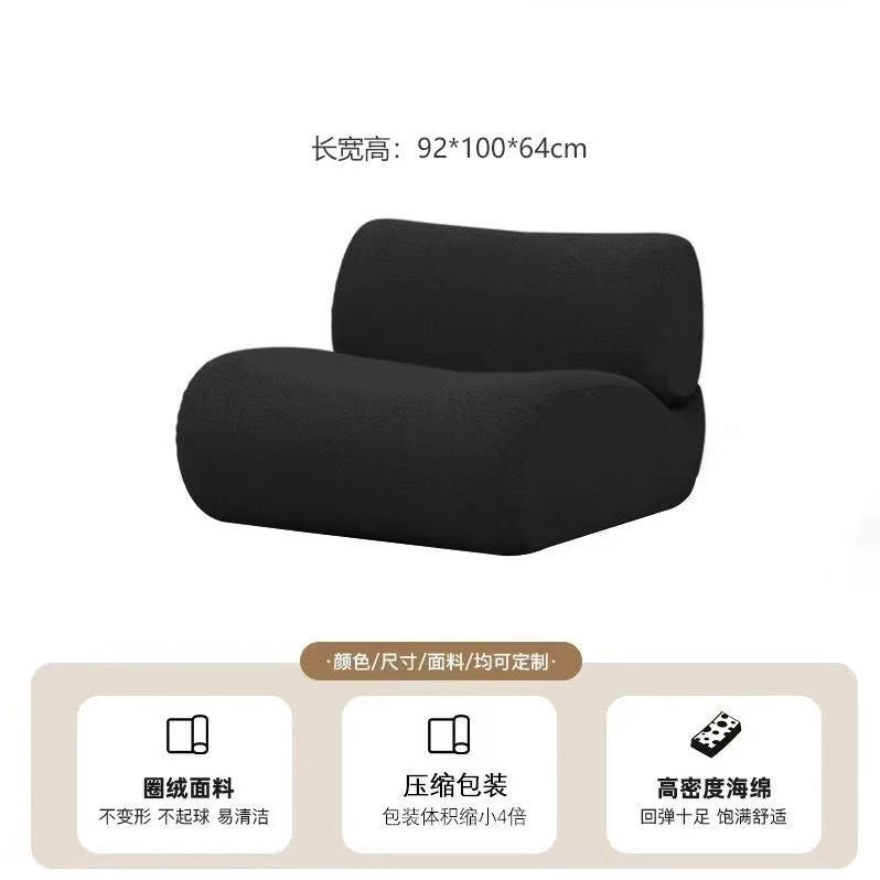 Compression sofa module sofa light luxury normcore style bamboo sofa small apartment straight row sofa bed