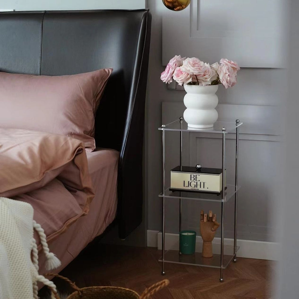 Trolley second-hand acrylic movablecasual bedside table sofa side table popular storage multi-layer storage rack