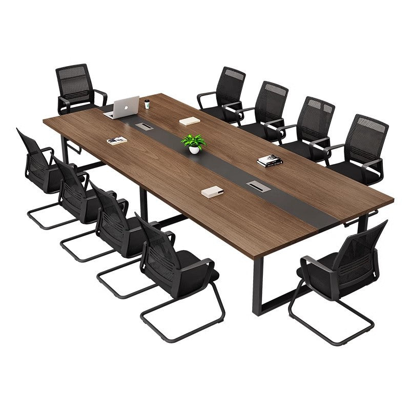 Conference table long rectangular meeting room office desk and chair set minimalist modern office desk panel office furniture