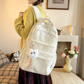 New arrival fresh school bag easiest for match college student junior high school girl polka dot floral large capacity cute lightweight backpack