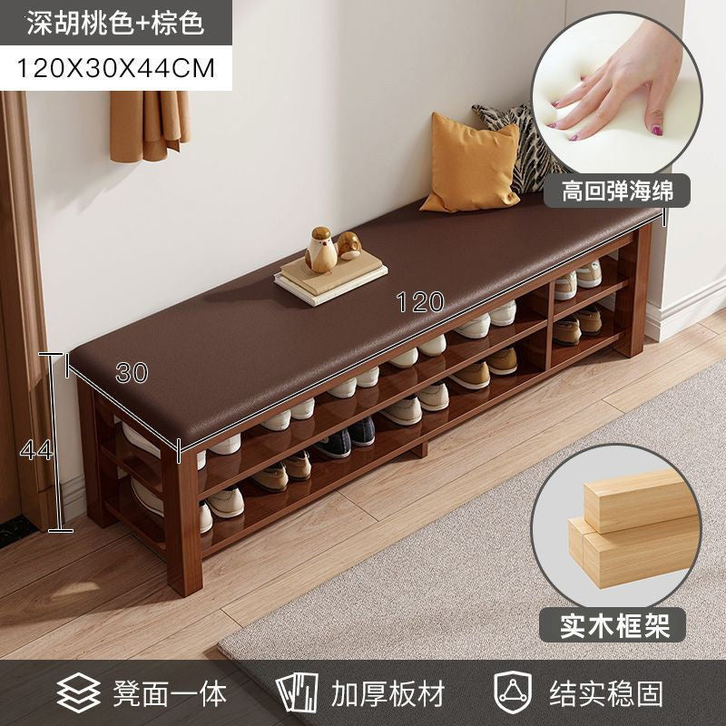 Solid wood leg shoe changing stool for home door can sit storage scandinaviancasual shoe stool small apartment entrance stool