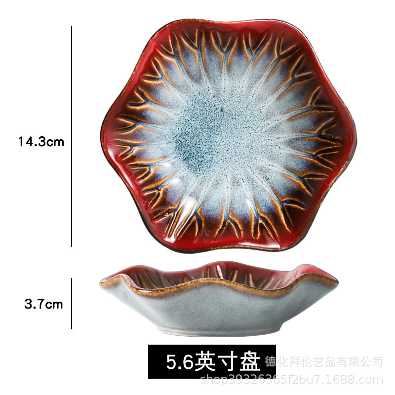 Japanese styleaccessible luxury dipping dish seasoning dish ceramic bone spitting dish small dish sauce and vinegar plate seasoning dish for home cold dish dish