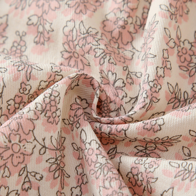 Butterfly princess dress - new autumn collection: floral print, long sleeve, cutout neckline, girls' dress, fashionable children's dress - wholesale