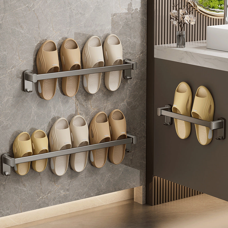 Removable bathroom slipper rack No punching toilet toilet hanger Drain wall hanging slippers Shoe storage artifact