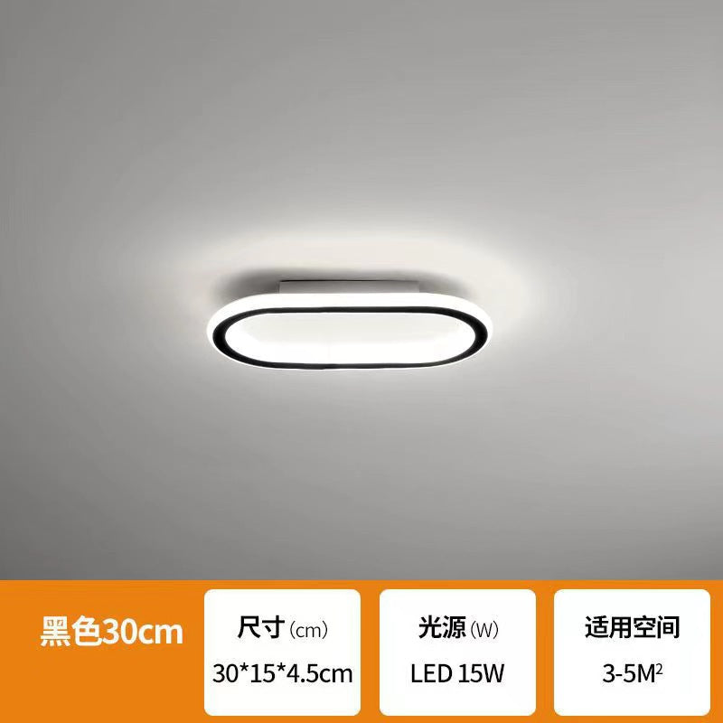 Led linear corridor aisle light - modern minimalist nordic style - ceiling mounted for stairways, balconies, entryways, and closets