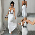 Fashion cross-border  sexy suspender dress texture silm suspender tight suspender skirt