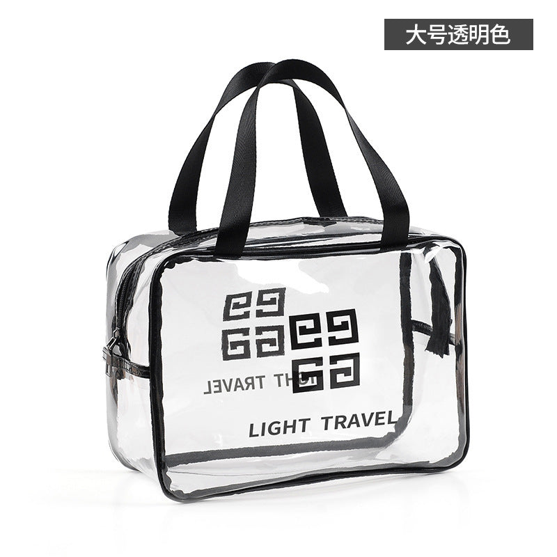 Portable PVC Travel Waterproof Cosmetic Bag Dry and Wet Separation Cosmetic Wash Bag Portable Clothing Storage Swimming Bag