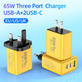 exclusive usb+2pd mobile phone charger multi-port universal us standard european standard british standard travel fast charging head new model