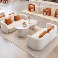 Cream style photo studio booth sofa selection table wedding dress shop order table beauty salon rest area negotiation table and chair combination