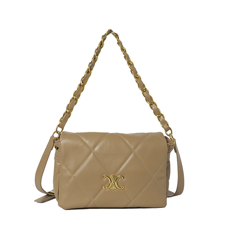 Fall and winter new small square bag for women 2025 popular rhombus chain handbag high-end shoulder crossbody bag trendy handbag