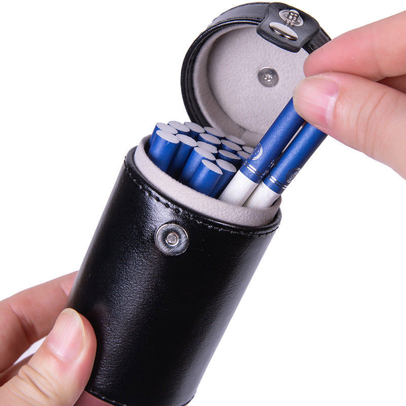 Cigarette box 20 pcs storage box handmade microfiber leather cigarette bag handmade cigarette storage bag cylindrical cigarette case