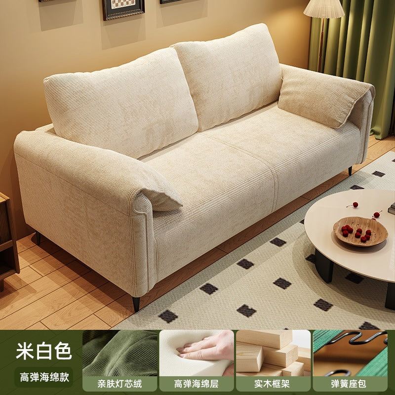 Sofa living room small apartment b&b rental room double three-seater ear lazy straight row fabric sofa new arrival