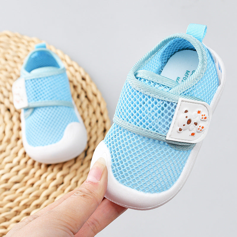 Baby sandals women's summer toddler shoes 0-1-2 years old infant soft sole mesh shoes for babies and toddlers, wholesale available