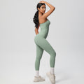 European and american nylon brushed quick-dry yoga outfit sexy backless tight sports bra set outdoor running fitness apparel