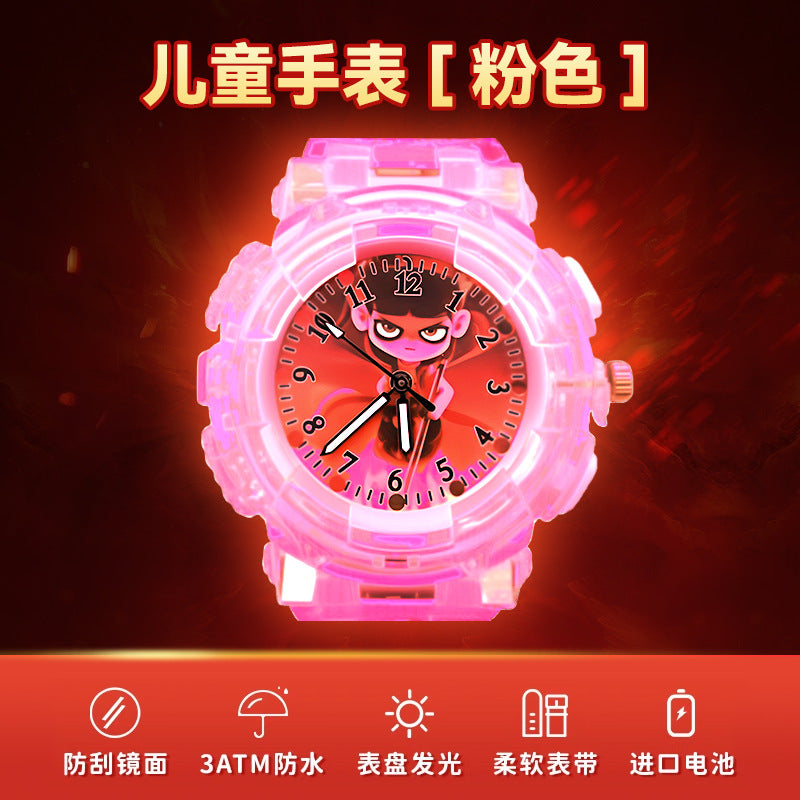 Nezha 2 ao bing kids watch toy luminous small digital watch boy young 2026 popular new year's day gift