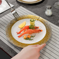 Nordicinsaccessible luxury thread plate stylish restaurant steak plate creative western food pasta plate ceramic dessert plate