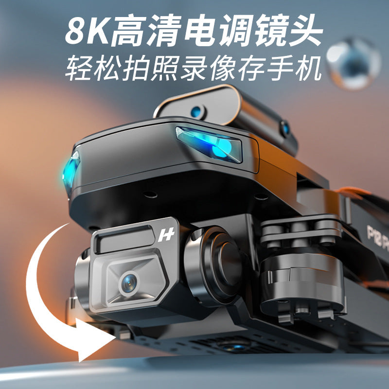 8k hd aerial photography obstacle avoidance quadcopter drone - kids' toy, long-range, foldable remote control aircraft - cross-border