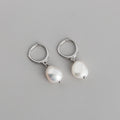 Irregular baroque freshwater pearl earrings for women, s925 sterling silver fashion pearl earrings - direct from the manufacturer