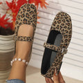 spring/autumn new arrival: leopard print flat shoes for cross-border e-commerce. plus sizes available. 0.5cm difference tolerable. wholesale options available. dropshipping to  and