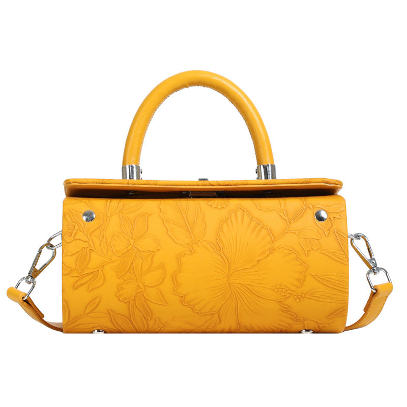 Best selling box bag women 2024fashion embossed satchel shoulder crossbody bag classy texture pillow bag