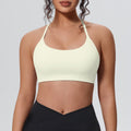 New arrival nude yoga vest thin shoulder straps detachable breast pad sports intimates suspenders beautiful back push up fitness bra