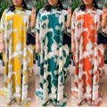 Fashion cross-border foreign trade africa  plus sizedress women's new summer chiffon printing long skirt