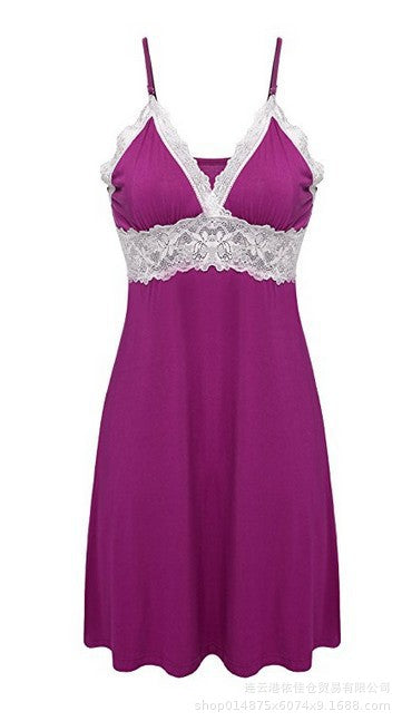 Hot-selling lingerie: seductive cutout nightgown, suspender faux silk sexy mini dress, women's sleepwear - sexy