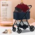 Pet stroller for cats and dogs - foldable, lightweight, and portable for small pets