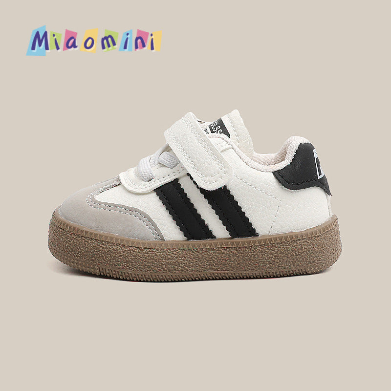 Toddler autumn sneakers for boys and girls, breathable and non-slip first walker shoes for infants and young children, casual german army trainers for kids ages 1-3