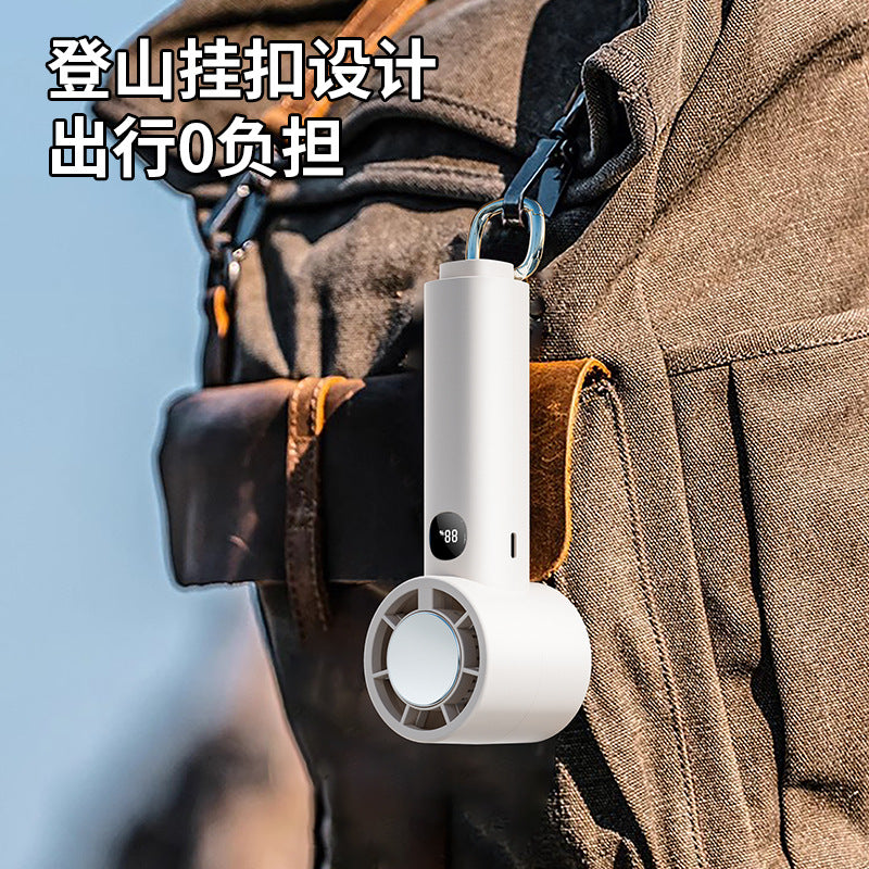 new arrival high-speed cooling fan outdoor portable handheld high wind power digital display turbine fan factory wholesale