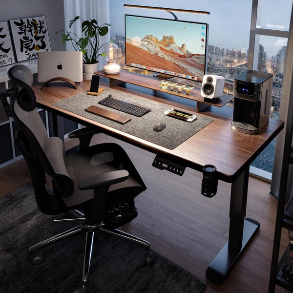 Solid wood electric lifting table Smart computer table Lifting e-sports table Home learning desk Office workbench